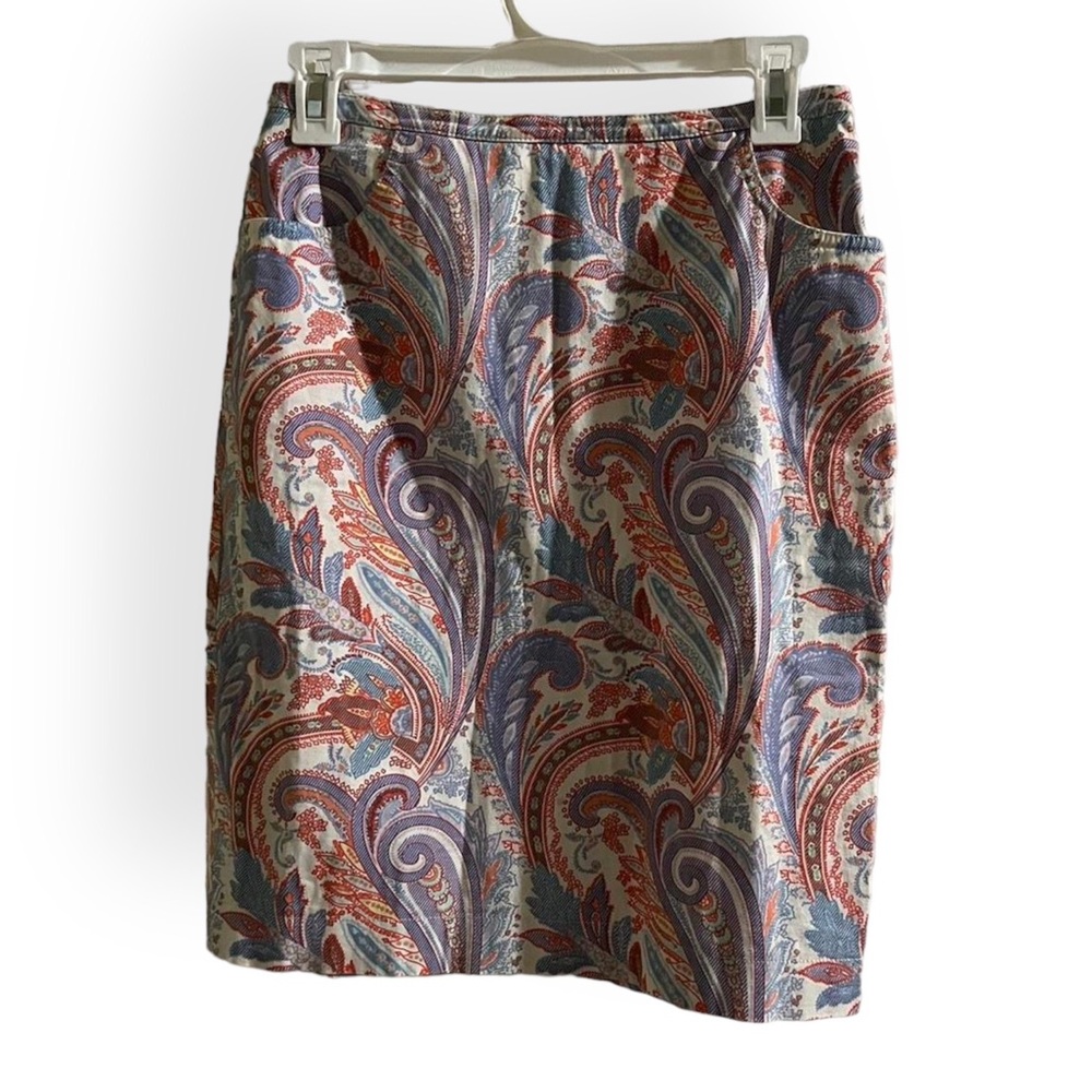 Vintage Escada Paisley Skirt Size 36